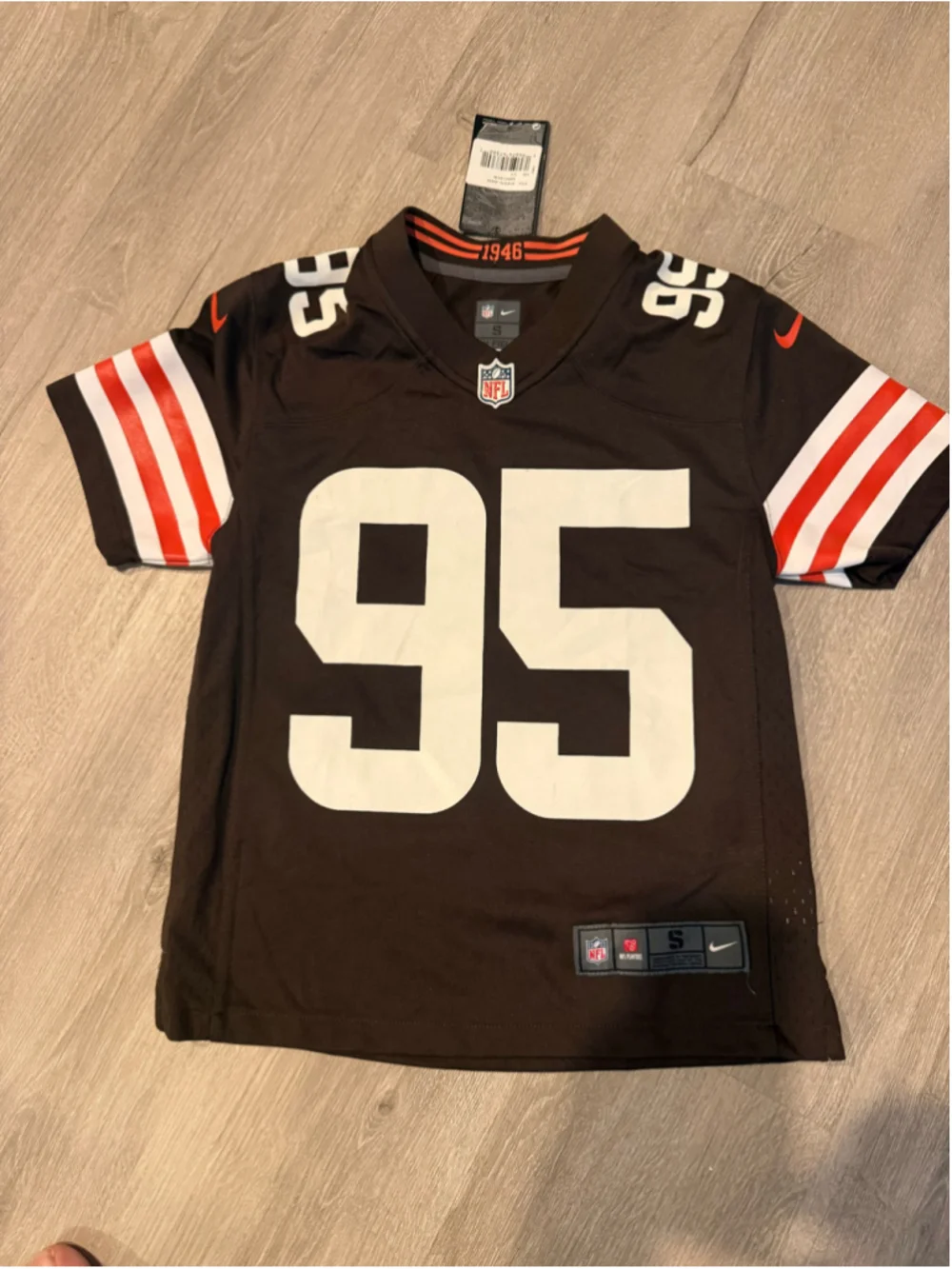 Boys Nike Cleveland Browns Myles Garrett Jersey Size S Brown Orange